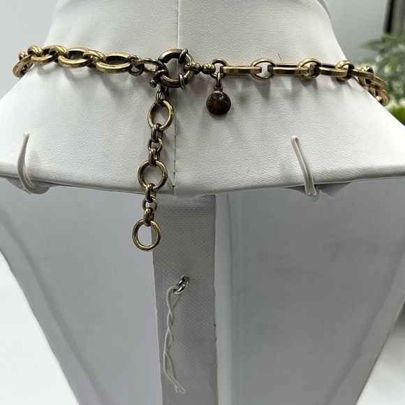 J. Crew Crystal Floral Teal Indigo Yellow Multi-Color Statement Bib Necklace - Picture 10 of 15